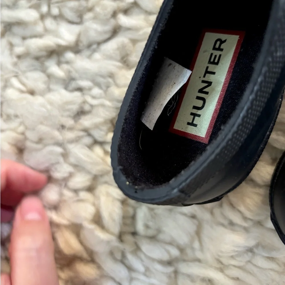 Hunter Kids Black Slip-On Shoes